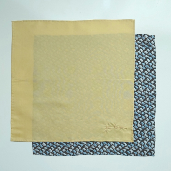 JIM THOMPSON Set of 2 New Silk Pocket Squares Small Scarves Bundle - Picture 1 of 10